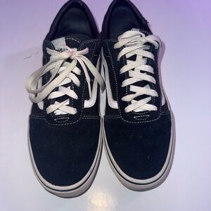 Vans Classic Black and White Lace-Up Shoes